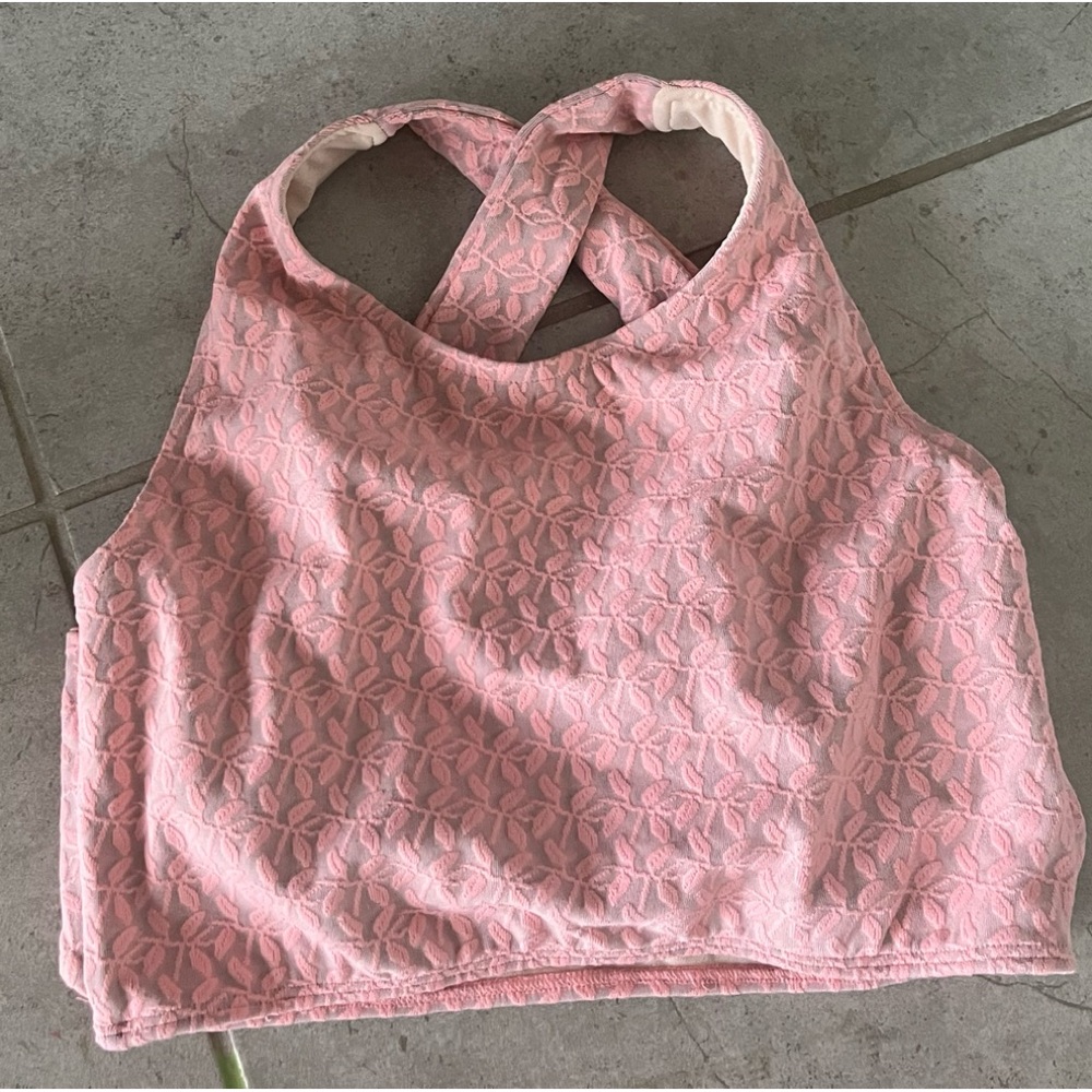 Albion Pink Leaf Pattern Top